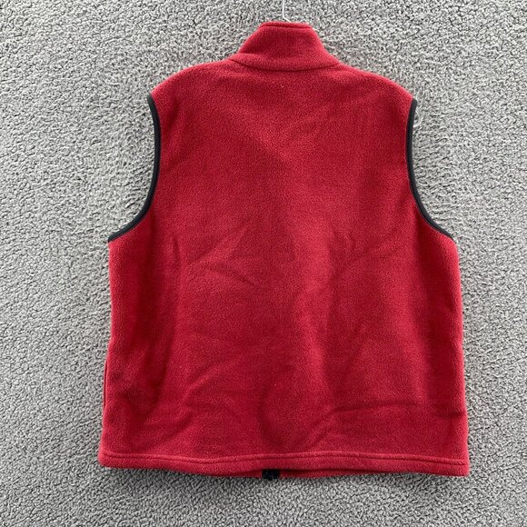Vintage L.L. Bean Fleece Vest Womens XL Full Zip Red Polartec Gorpcore - Picture 2 of 8